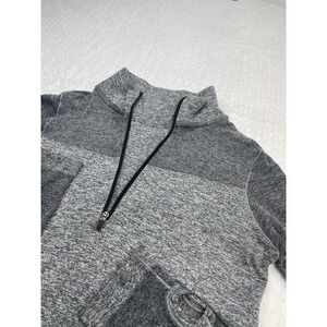 Nike Women's Dri-FIT UV 1/4-Zip running top in a gray heather color. Size Small